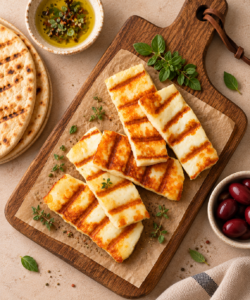 Kitas – keptas Halloumi tipo sūris kitu rakursu